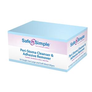 BX/50 - Peri-Stoma Cleanser and Adhesive Remover Wipe, Sting-free