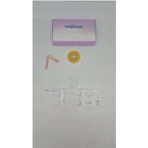 BX/10 - 12" Drainable One Piece Pouch, Standard Wear, Cut-to-Fit, Transparent, With Tape Collar, and Standard Curved Tail Closure